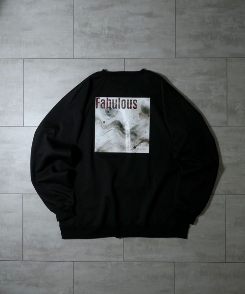 Anytime Songs(エニータイムソングス)の「cardboard knit crew neck design cutsew/ダンボールニット クルーネック デザイン カットソー(スウェット・メンズ・ブラック/ホワイト/グレー/ブラック系その他/チャコールグレー/ホワイト系その他2/ホワイト系その他/ブラック系その他2/グレー系その他・M/L/XL)」の6枚目の写真