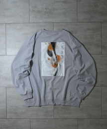 cardboard knit crew neck design cutsew/ダンボールニット クルーネック デザイン カットソー
