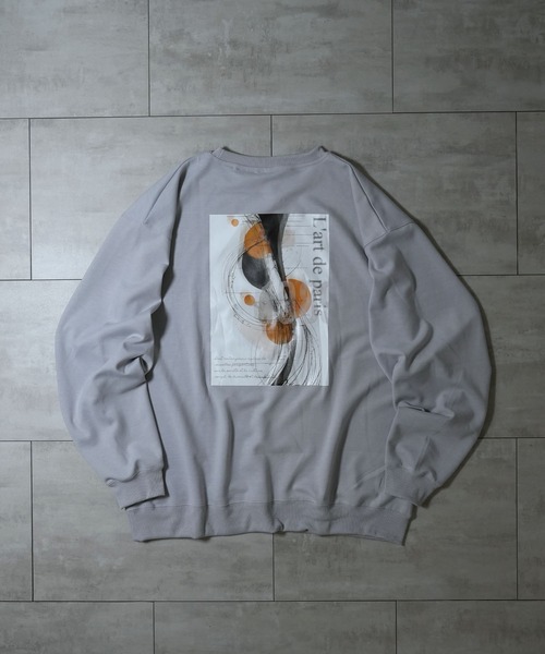 Anytime Songs(エニータイムソングス)の「cardboard knit crew neck design cutsew/ダンボールニット クルーネック デザイン カットソー(スウェット・メンズ・ブラック/ホワイト/グレー/ブラック系その他/チャコールグレー/ホワイト系その他2/ホワイト系その他/ブラック系その他2/グレー系その他・M/L/XL)」の9枚目の写真