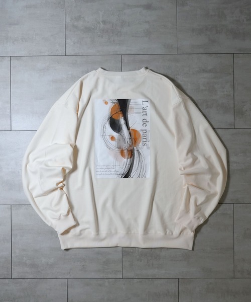 Anytime Songs(エニータイムソングス)の「cardboard knit crew neck design cutsew/ダンボールニット クルーネック デザイン カットソー(スウェット・メンズ・ブラック/ホワイト/グレー/ブラック系その他/チャコールグレー/ホワイト系その他2/ホワイト系その他/ブラック系その他2/グレー系その他・M/L/XL)」の4枚目の写真