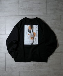 cardboard knit crew neck design cutsew/ダンボールニット クルーネック デザイン カットソー