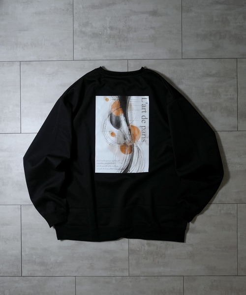 Anytime Songs(エニータイムソングス)の「cardboard knit crew neck design cutsew/ダンボールニット クルーネック デザイン カットソー(スウェット・メンズ・ブラック/ホワイト/グレー/ブラック系その他/チャコールグレー/ホワイト系その他2/ホワイト系その他/ブラック系その他2/グレー系その他・M/L/XL)」の7枚目の写真