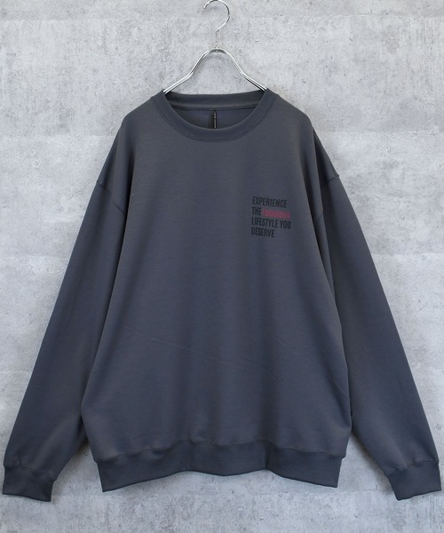Anytime Songs(エニータイムソングス)の「cardboard knit crew neck design cutsew/ダンボールニット クルーネック デザイン カットソー(スウェット・メンズ・ブラック/ホワイト/グレー/ブラック系その他/チャコールグレー/ホワイト系その他2/ホワイト系その他/ブラック系その他2/グレー系その他・M/L/XL)」の16枚目の写真