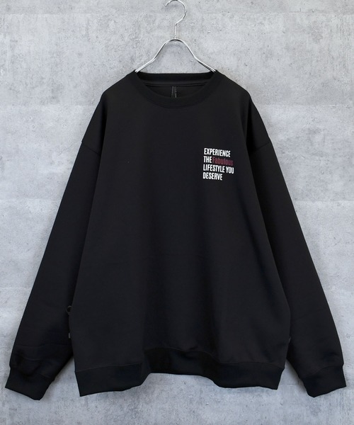 Anytime Songs(エニータイムソングス)の「cardboard knit crew neck design cutsew/ダンボールニット クルーネック デザイン カットソー(スウェット・メンズ・ブラック/ホワイト/グレー/ブラック系その他/チャコールグレー/ホワイト系その他2/ホワイト系その他/ブラック系その他2/グレー系その他・M/L/XL)」の15枚目の写真