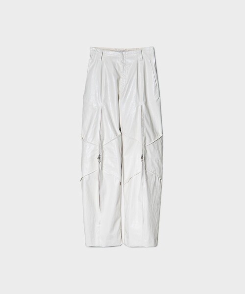 YOHEI OHNO/ヨウヘイオオノ】Faux Leather Biker Trousers