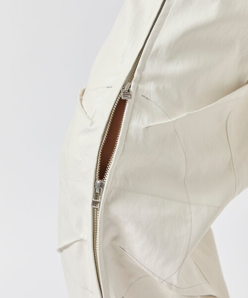 YOHEI OHNO/ヨウヘイオオノ】Faux Leather Biker Trousers/レザー