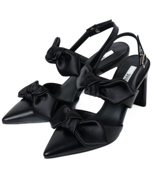 【セール】【24AW新作】【R&E】Wリボンスティックヒールパンプス（パンプス）｜R&E（アールアンドイー）