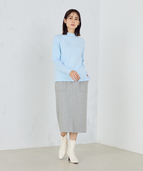 COMME CA MODELS（コムサモデルズ）の「フラノ調ジャージー　タイトスカート（スカート・レディース・グレー/ブラック/キャメル・X-SMALL/SMALL/MEDIUM/LARGE/X-LARGE）」の10枚目の写真