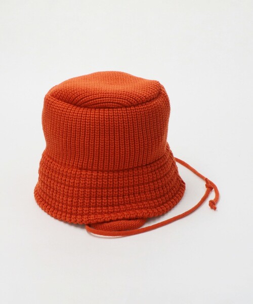 RACAL（ラカル）の「＜RACAL＞イヤー ニット バケットハット（ハット・レディース・オレンジ/ダークグレー・FREE）」の8枚目の写真