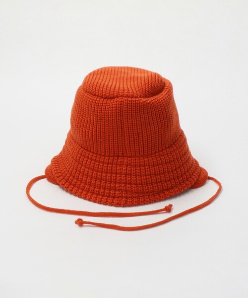 RACAL（ラカル）の「＜RACAL＞イヤー ニット バケットハット（ハット・レディース・オレンジ/ダークグレー・FREE）」の10枚目の写真