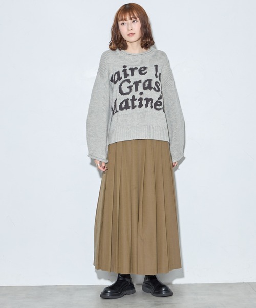 leimn(レイムン)の「ジャガードロゴニット(ニット/セーター・レディース・チャコールグレー/グレー・M)」の12枚目の写真