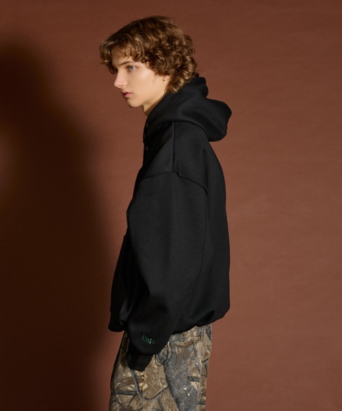 WETTEMPT（ウィテンプト）の「FLEECE LINING SNAP PARKA /裏起毛スナップパーカー（パーカー・メンズ・杢グレー/ブラック/チャコール・SMALL/LARGE/MEDIUM）」の19枚目の写真