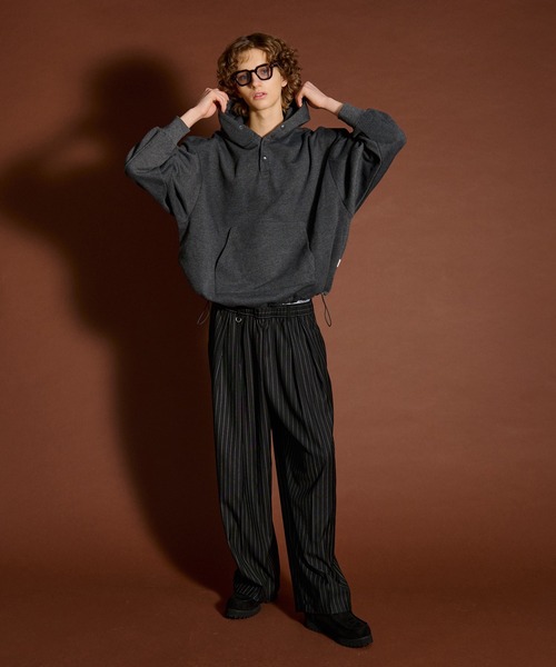 WETTEMPT（ウィテンプト）の「FLEECE LINING SNAP PARKA /裏起毛スナップパーカー（パーカー・メンズ・杢グレー/ブラック/チャコール・SMALL/LARGE/MEDIUM）」の13枚目の写真