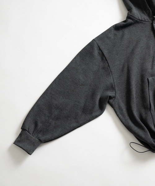 WETTEMPT（ウィテンプト）の「FLEECE LINING SNAP PARKA /裏起毛スナップパーカー（パーカー・メンズ・杢グレー/ブラック/チャコール・SMALL/LARGE/MEDIUM）」の6枚目の写真