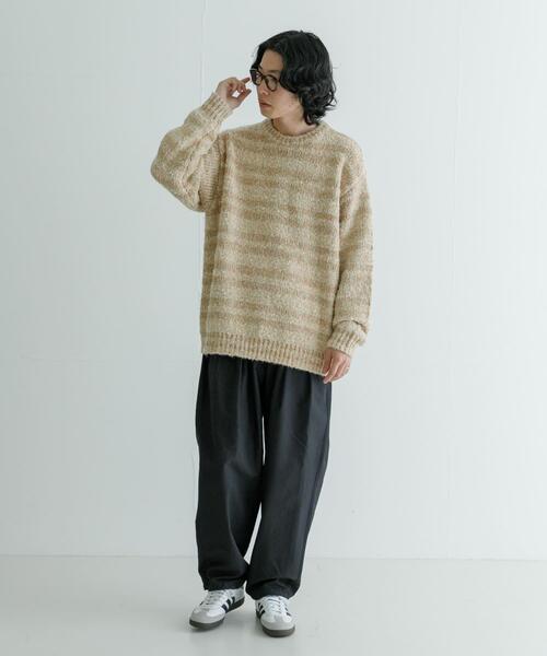 URBAN RESEARCH（アーバンリサーチ）の「URBAN RESEARCH iD　ブークレメランジニット（ニット/セーター・メンズ・グレー/ベージュ・MEDIUM/LARGE）」の16枚目の写真