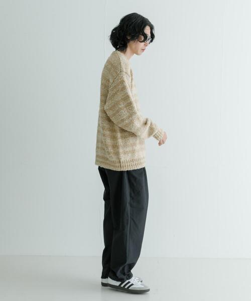 URBAN RESEARCH（アーバンリサーチ）の「URBAN RESEARCH iD　ブークレメランジニット（ニット/セーター・メンズ・グレー/ベージュ・MEDIUM/LARGE）」の3枚目の写真
