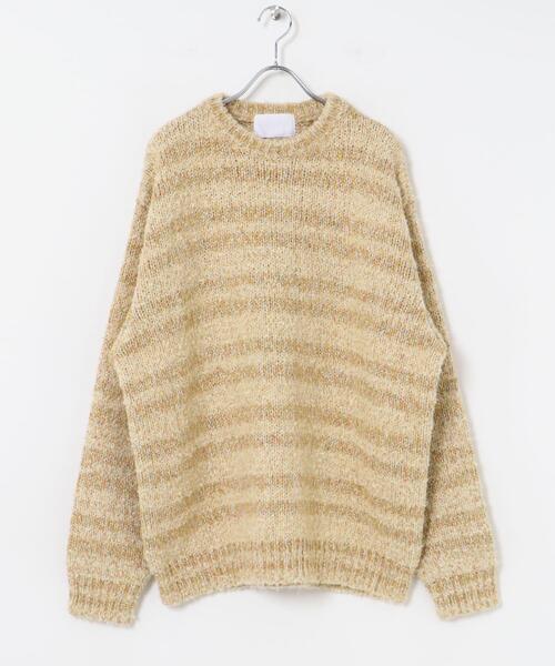 URBAN RESEARCH（アーバンリサーチ）の「URBAN RESEARCH iD　ブークレメランジニット（ニット/セーター・メンズ・グレー/ベージュ・MEDIUM/LARGE）」の7枚目の写真