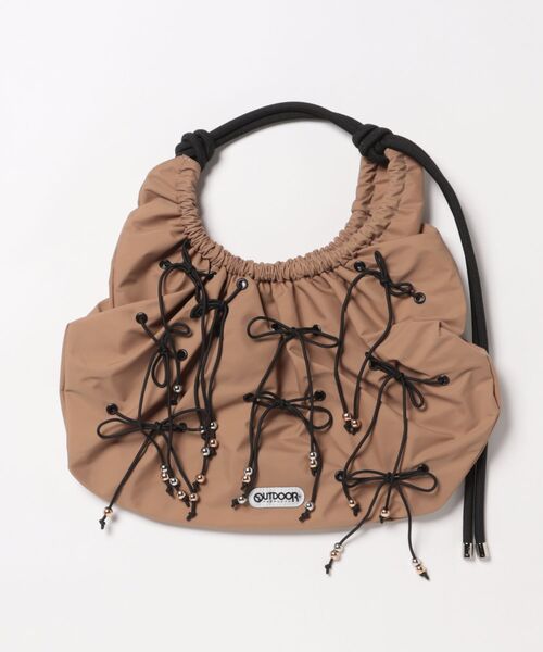 OUTDOOR PRODUCTS（アウトドアプロダクツ）の「OUTDOOR PRODUCTS/アウトドアプロダクツ　コードリボン2WAYハンドバッグ（ハンドバッグ・レディース・アイボリー/ブラック/ベージュ・ONE SIZE）」の9枚目の写真