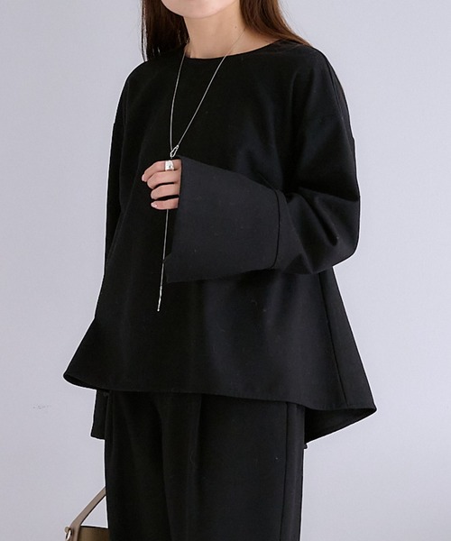 【セール】両面起毛プルオーバーブラウス（シャツ/ブラウス）｜PUAL CE CIN（ピュアルセシン）