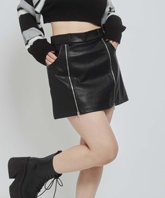 Side Line Oxford Mini Skirt/サイドラインオックスミニスカート