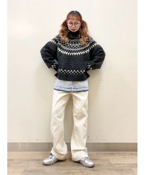 95〜100cm秋から冬服54点 求心柄ハイネックニット（ニット/セーター）｜Right-on（ライト