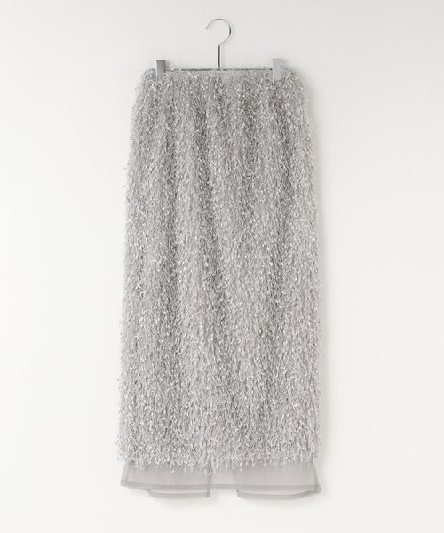 LOWRYS FARM（ローリーズファーム）の「フェザーレイヤードスカート　247902（スカート・レディース・アイボリー/グレー/ブラック・FREE）」の3枚目の写真