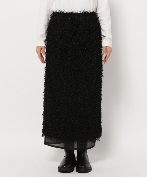 LOWRYS FARM（ローリーズファーム）の「フェザーレイヤードスカート　247902（スカート・レディース・アイボリー/グレー/ブラック・FREE）」の14枚目の写真