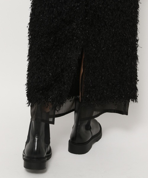 LOWRYS FARM（ローリーズファーム）の「フェザーレイヤードスカート　247902（スカート・レディース・アイボリー/グレー/ブラック・FREE）」の8枚目の写真