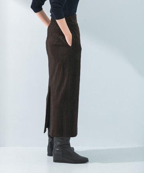 URBAN RESEARCH ROSSO WOMEN(アーバンリサーチ ロッソ)の「le CORDUROY H-LINE SKIRT(スカート・レディース・ブラウン/アイボリー・SMALL)」の21枚目の写真