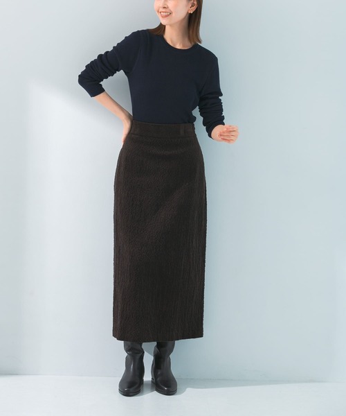 URBAN RESEARCH ROSSO WOMEN(アーバンリサーチ ロッソ)の「le CORDUROY H-LINE SKIRT(スカート・レディース・ブラウン/アイボリー・SMALL)」の22枚目の写真