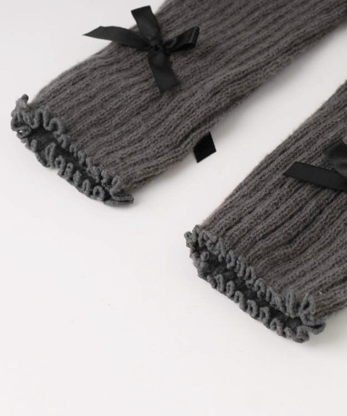 URBAN CHERRY（アーバンチェリー）の「ミニリボンレッグウォーマー（レッグウォーマー・キッズ・ピンク/グレー/ブラック・FREE）」の13枚目の写真