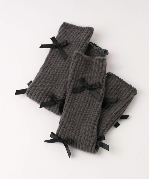 URBAN CHERRY（アーバンチェリー）の「ミニリボンレッグウォーマー（レッグウォーマー・キッズ・ピンク/グレー/ブラック・FREE）」の7枚目の写真