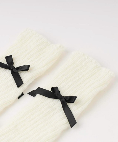 URBAN CHERRY（アーバンチェリー）の「ミニリボンレッグウォーマー（レッグウォーマー・キッズ・ピンク/グレー/ブラック・FREE）」の9枚目の写真
