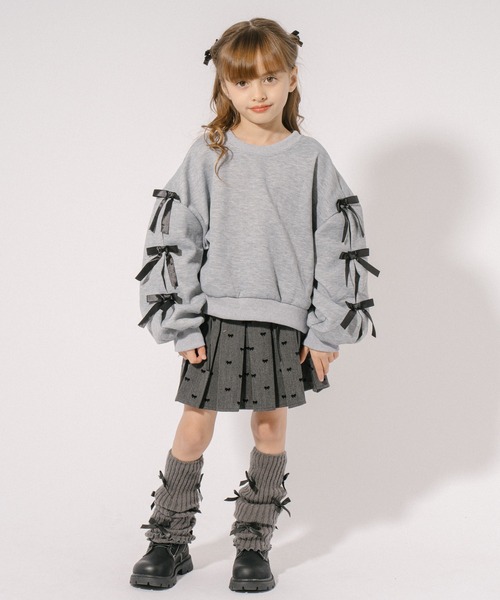 URBAN CHERRY（アーバンチェリー）の「ミニリボンレッグウォーマー（レッグウォーマー・キッズ・ピンク/グレー/ブラック・FREE）」の17枚目の写真