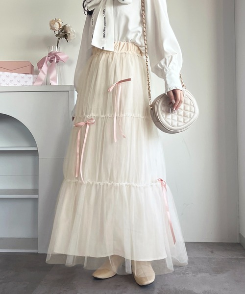 セール】チュールリボンスカート【ZOZOTOWN限定アイテム】（スカート