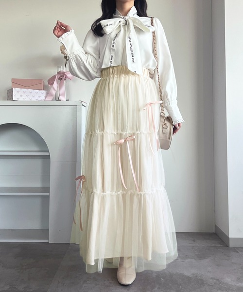 セール】チュールリボンスカート【ZOZOTOWN限定アイテム】（スカート