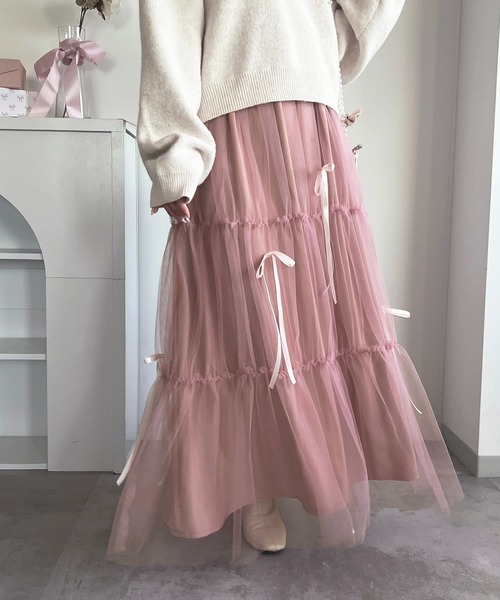 セール】チュールリボンスカート【ZOZOTOWN限定アイテム】（スカート