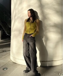 トップス SHEER DOCKING KNIT BUSTIER BLOUSE Ameri Ameri（アメリ）の「SHEER DOCKING KNIT BUSTIER BLOUSE（シャツ