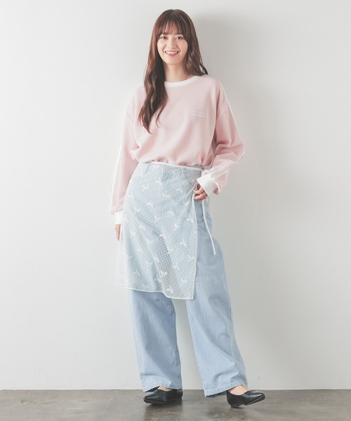 Honeys（ハニーズ）の「デニムカーブパンツ（デニムパンツ・レディース・ブルー系その他/ブルー系その他2/グレー/ダルブルー系/インディゴブルー・L/LL/M/S/SS）」の8枚目の写真