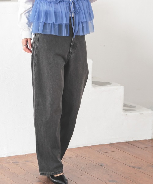 Honeys（ハニーズ）の「デニムカーブパンツ（デニムパンツ・レディース・ブルー系その他/ブルー系その他2/グレー/ダルブルー系/インディゴブルー・L/LL/M/S/SS）」の12枚目の写真