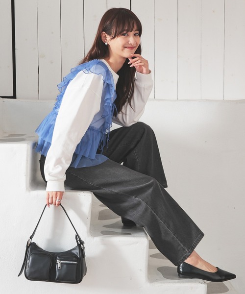 Honeys（ハニーズ）の「デニムカーブパンツ（デニムパンツ・レディース・ブルー系その他/ブルー系その他2/グレー/ダルブルー系/インディゴブルー・L/LL/M/S/SS）」の13枚目の写真