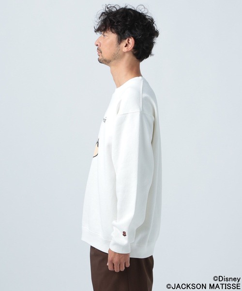 JACKSON MATISSE（ジャクソンマティス）の「【JACKSON MATISSE×BAYFLOW】「ミッキー」裏起毛スウェット（スウェット・メンズ・ホワイト・MEDIUM/LARGE）」の5枚目の写真