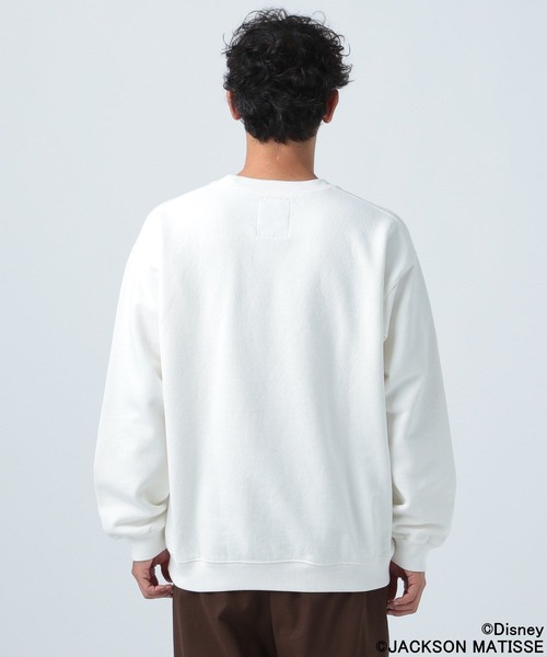 JACKSON MATISSE（ジャクソンマティス）の「【JACKSON MATISSE×BAYFLOW】「ミッキー」裏起毛スウェット（スウェット・メンズ・ホワイト・MEDIUM/LARGE）」の6枚目の写真