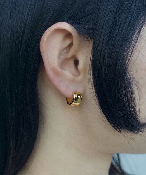 whoseA(フーシー)の「【silver925】Ordinary Pierce 16KGP/オーディナリー フープピアス(ピアス(両耳用)・レディース・ゴールド・FREE)」の3枚目の写真