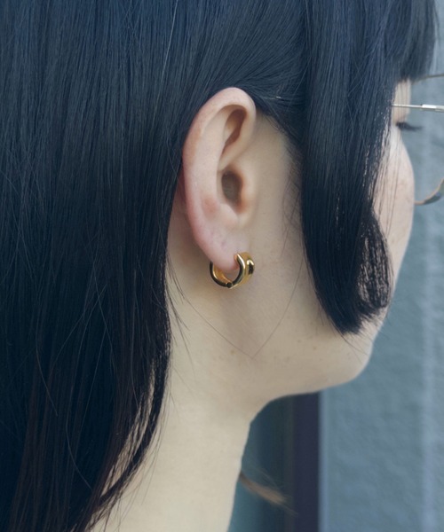 whoseA(フーシー)の「【silver925】Ordinary Pierce 16KGP/オーディナリー フープピアス(ピアス(両耳用)・レディース・ゴールド・FREE)」の2枚目の写真