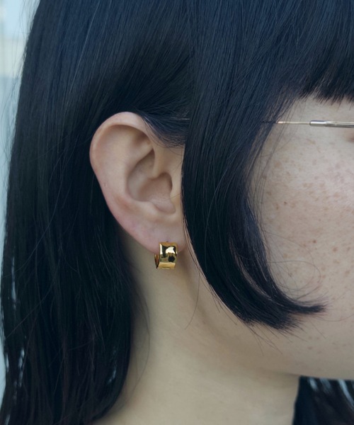 whoseA(フーシー)の「【silver925】Ordinary Pierce 16KGP/オーディナリー フープピアス(ピアス(両耳用)・レディース・ゴールド・FREE)」の6枚目の写真