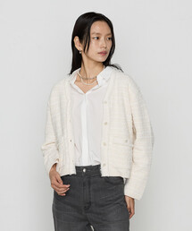 K.T KIYOKO TAKASE | ツイードニット カーディガン(カーディガン/ボレロ)