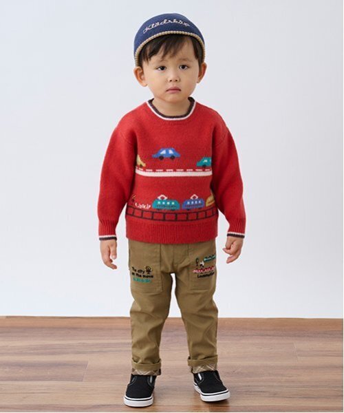 kladskap（クレードスコープ）の「乗り物ニットプルオーバー（ニット/セーター・キッズ・トップグレー/レッド・120cm/110cm/90cm/100cm）」の17枚目の写真