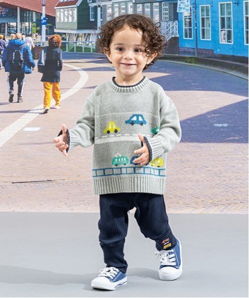 kladskap（クレードスコープ）の「乗り物ニットプルオーバー（ニット/セーター・キッズ・トップグレー/レッド・120cm/110cm/90cm/100cm）」の15枚目の写真