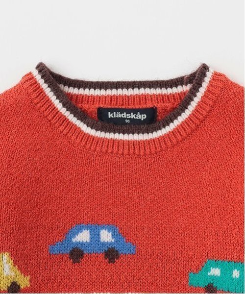 kladskap（クレードスコープ）の「乗り物ニットプルオーバー（ニット/セーター・キッズ・トップグレー/レッド・120cm/110cm/90cm/100cm）」の13枚目の写真